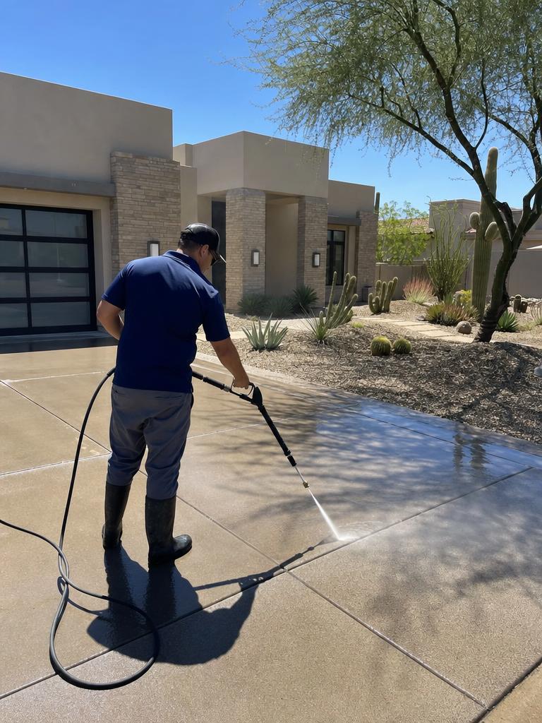 Full property pressure washing in Tempe, AZ